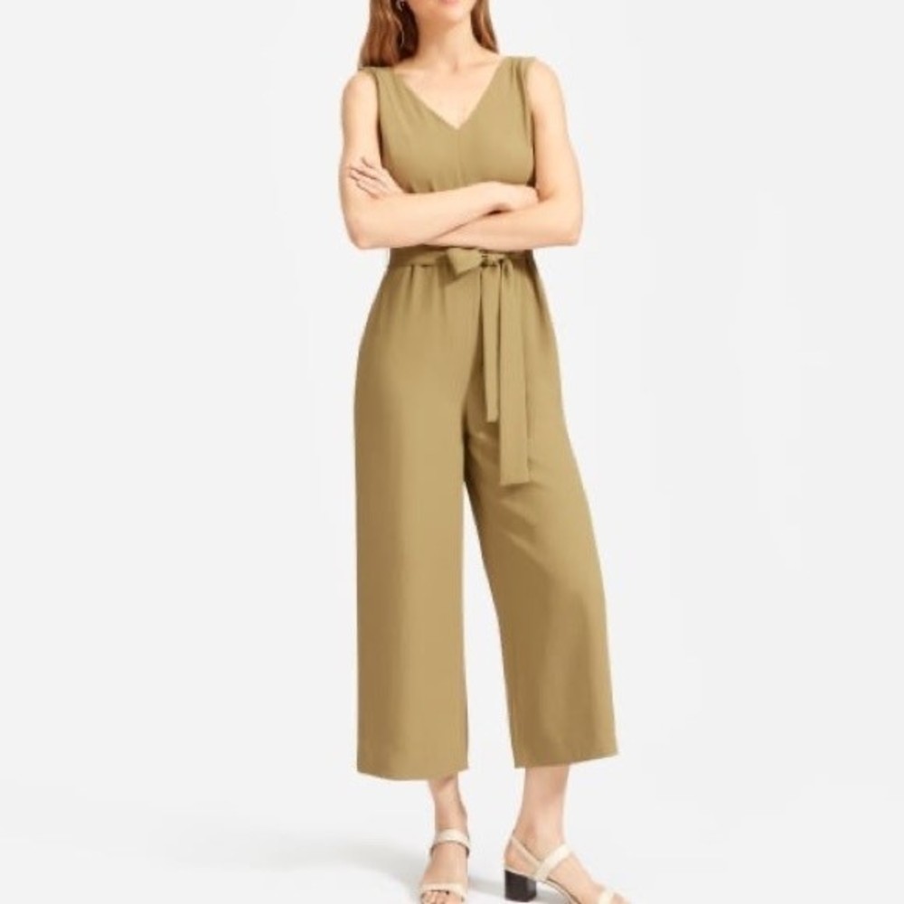 Everlane The Japanese GoWeave Essential Jumpsuit Green Size 0